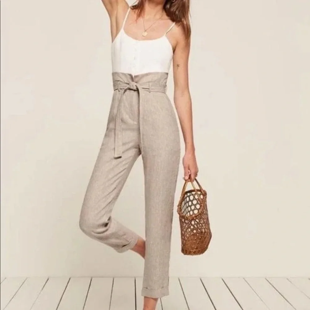 Reformation Linen Jumpsuit 0